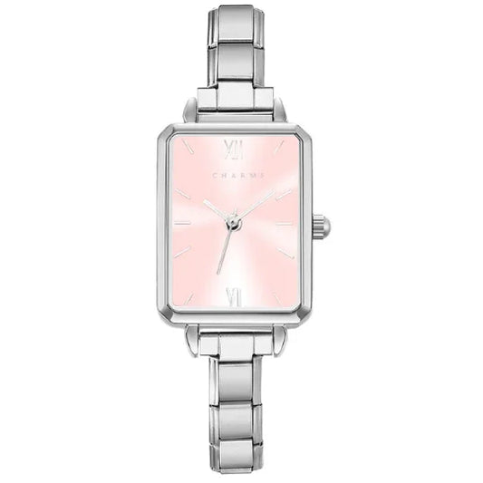 Como – Édition argentée cadran rose