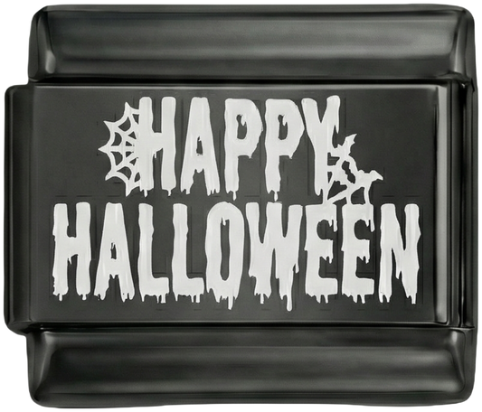 Happy Halloween White on Black Charm - Happy-Halloween-White-on-Black-Charm.png
