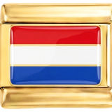 Netherlands Flag, on Gold