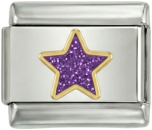 Purple Star with Glitter, on Silver - Purple-Star-with-Glitter-on-Silver.png