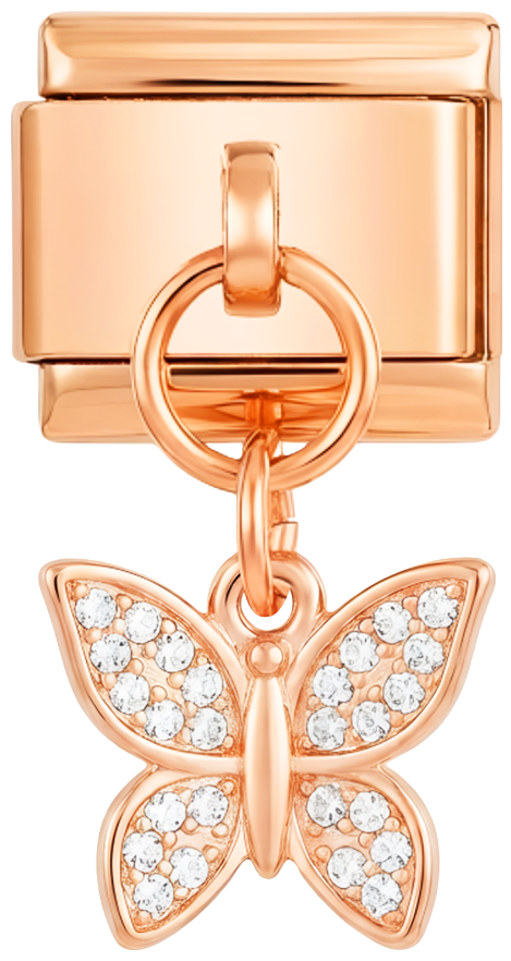 Butterfly with Small Stones on Rose Gold - butterfly-with-small-stones-on-rose-gold.png