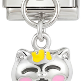 Cat with its Red Stone , on Silver - cat-with-its-red-stone-on-silver.png