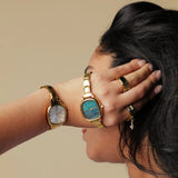 ساعة Capri ذهبية – إصدار المينا الزمردي