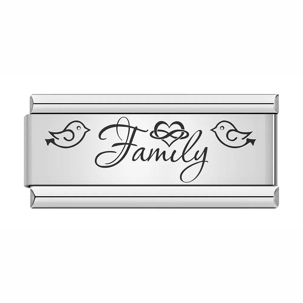 Family, on Silver - Charms Official