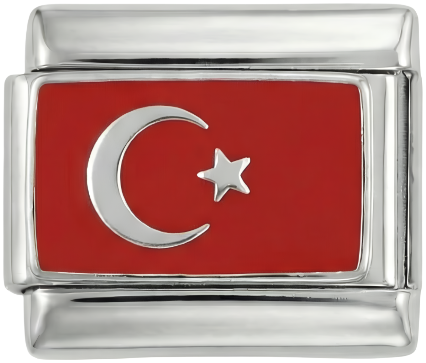 Turkey Flag, on Silver - turkey-on-silver.png